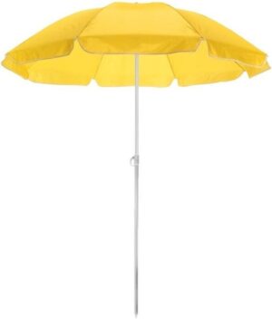 Gele strand parasol polyester 145 cm - Verstelbaar - Zonbescherming - Voordelige parasols