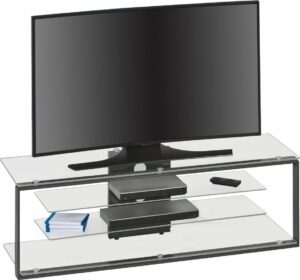 Glazen Tv-meubel Zippo medium in antraciet