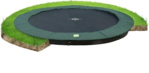 Groundlevel trampoline EXIT InTerra - ø366 cm - Groen - Inground