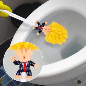 HMerch™ Donald Trump Toiletborstel met houder - Make Your Toilet Great Again - WC borstel - Geel