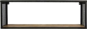 HSM Collection Wandplank Brixton - 98x30 cm - mangohout/ijzer