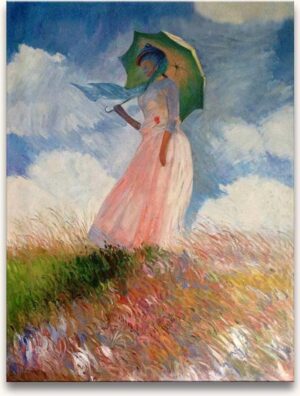 Handgeschilderd schilderij Olieverf op Canvas - Claude Monet 'Dame met Parasol'