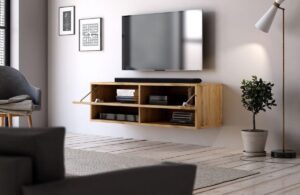 Hangend Tv Meubel Eiken 100 cm - Modern Strak Design