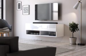 Hangend Tv Meubel Hoogglans Wit 100 cm - Modern Strak Design