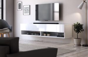 Hangend Tv Meubel Hoogglans Wit 140 cm - Modern Strak Design