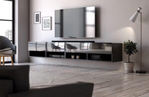 Hangend Tv Meubel Hoogglans Zwart 200 cm - Modern Strak Design