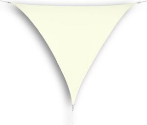 Hanse® driehoekig waterdicht schaduwdoek - 5x5x5 m - creme