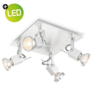 Home sweet home LED opbouwspot Cali 4 lichts ↔ 22 cm - aluminium