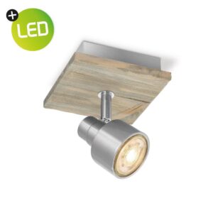 Home sweet home LED opbouwspot Drift ↔ 12 cm - mat staal
