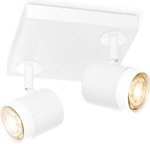 Home sweet home LED opbouwspot Manu 2 lichts ↔ 16 cm - wit