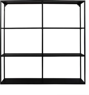 Housevitamin cabinet kast / opbergrek / opbergkast / stellingkast - metaal - 90x15x90 - zwart