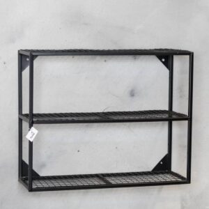 Industrieel wandrek van metaal zwart | Wandplank | 50 cm