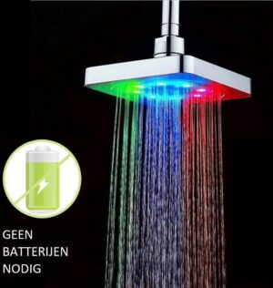 LED Regendouche - LED Hoofddouche - Met 7 verschillende kleuren - kantelbaar