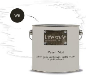 Lifestyle Pearl Mat | Extra reinigbare muurverf | Wit | 2.5 liter
