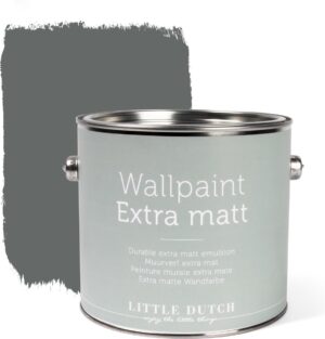 Little Dutch - Muurverf Mat - Vintage Grey - Grijs - 2,5 liter
