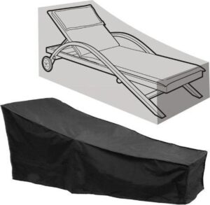 Loungestoel beschermhoes - hoes voor tuinstoelen - 208 x 76 x 41/79 cm - zwart