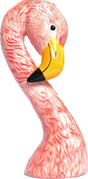 Lucy's Living Luxe bloempot Flamingo - 35,5 x 14,6 x 11,5 cm - vaas - decoratie - woonaccessoires - bloempotten - tuin - bloemen - interieur - giraffe - dieren