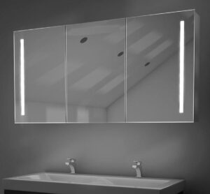 Luxe 160 x 70 cm spiegelkast met praktische verlichting en handige spiegelverwarming