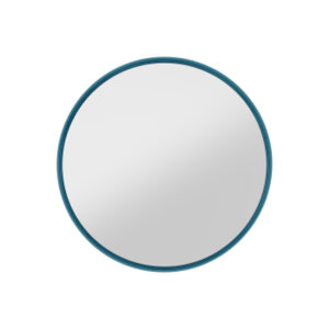 MADE Essentials Bex grote ronde spiegel, 76 cm, donkerturkooisgroen