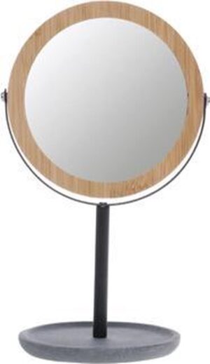 Make-Up Spiegel Rond Luxe - Bamboo Hout- 3 x vergrotend