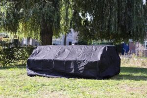 MaximaVida picknicktafel beschermhoes 200 cm - 240 cm Londen zwart- zware uitvoering
