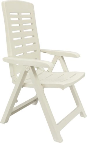 MaxxGarden tuinstoel - verstelbare stoel met armleuningen - wit