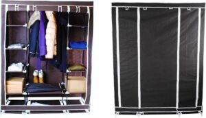 Opvouwbare kledingkast stof - Kleding kast - Garderobekast -Garderobe kast - Schoenenkast - Kleerkast - 12 legplanken