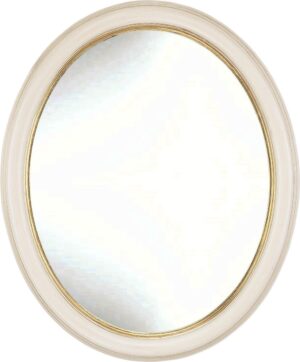 Ovale Spiegel Kevin Buitenmaat 36x46cm Ivoor-goud