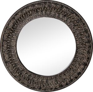PTMD Rosia Silver ronde antiek houten spiegel