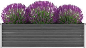 Plantenbak gegalvaniseerd staal Grijs voor Buiten 160x40x45cm / Planten Bak voor Tuin / Planten bakken voor tuin / Bakken voor planten