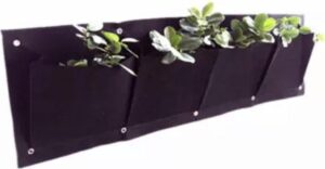 Plantenhanger met vier zakken / verticale, horizontale tuin / planten / plantenbak / muurtuin / hangende tuin / tuinieren / voor bloemen en planten