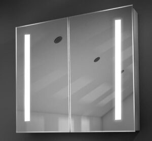 Populaire spiegelkast met verlichting, verwarming en stopcontact 80x70 cm