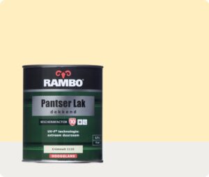 Rambo Pantser Lak Dekkend Hoogglans 0,75 liter - Crèmewit