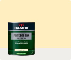 Rambo Pantser Lak Dekkend Zijdeglans 0,75 liter - Crèmewit