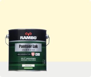Rambo Pantser Lak Dekkend Zijdeglans 2,5 liter - Ivoorwit