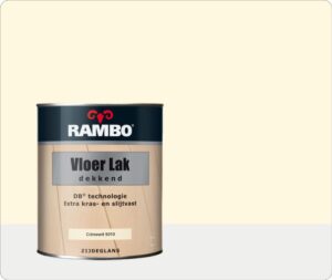 Rambo Vloer Lak Alkyd Dekkend 0,75 liter - Crèmewit (Ral 9001)