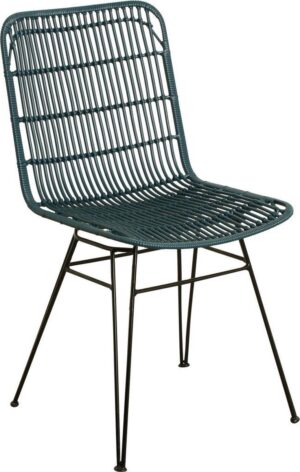 Raw Materials Jane stoel - Tuinstoel - Petrol - Blauw - Synthetisch rotan
