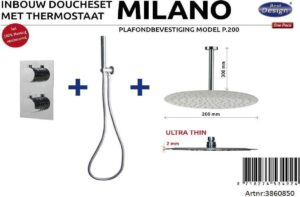 Regendouche Best Design New "Milano P-200"