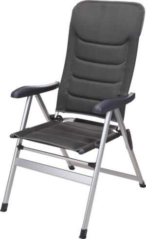 Relaxwonen - Campingstoel - Tuinstoel - Opvouwbare stoel - Ligt gewicht - Grijs - 76x57x118cm - 2 stuks