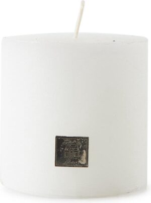 Riviera Maison Rustic Candle frosted white - Stompkaars - 10x10cm - Wit