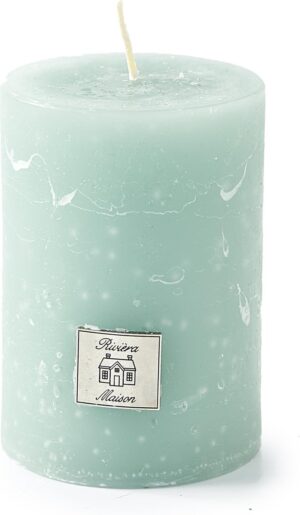 Riviera Maison Rustic Candle olive green 7x10 - Stompkaars - 7x10cm - Groen