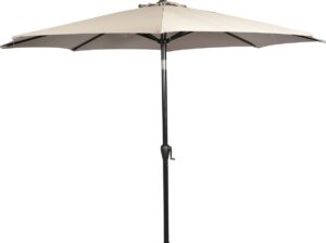 Sema zonnescherm parasol met tandwiel, kantelt ø3 M zwart/taupe.