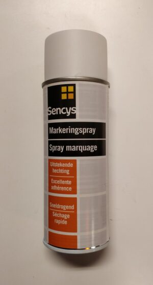 Sencys Markeringspray - Markeer - Markeren - Lak - Wit