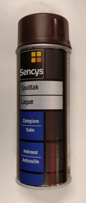 Sencys Spuitlak - Lak - Antiroest - Krasvast - Uitstekende Hechting - Universeel - Chocolade Bruin - RAL 8017 - Zijdeglans
