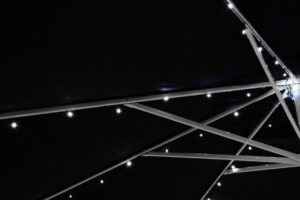 Solar Lichtketting voor Parasol 72 LED Lampjes Wit
