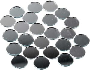 Spiegel mozaiek tegels, d: 18 mm, ronde, 400 stuks
