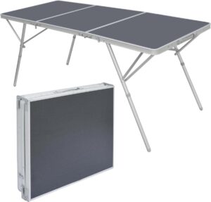 Stevige aluminium kampeertafel van xxl aluminium klaptafel 180x70cm aluminium tuintafel 180x70cm