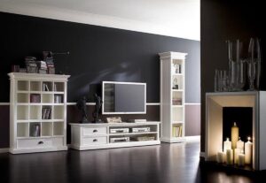 TV-meubel Wittevilla 180cm wit met lades en open vakken