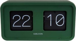 Tafelklok 'Bold Flip' (groen) - Karlsson