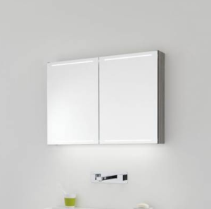 Thebalux Deluxe spiegelkast - 140x70cm - essen grijs